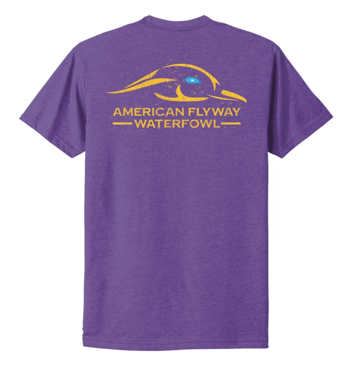 Purple Rush Tee Shirt w/ Solid Logo Distressed