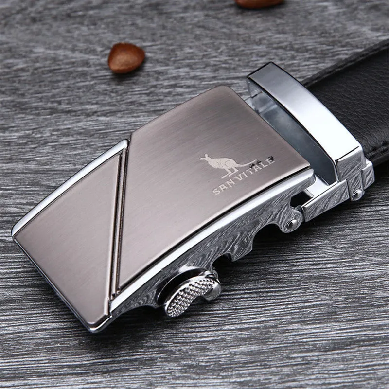 Quality Cowskin Genuine Luxury Leather Men's Belts (Metal Automatic Buckle)