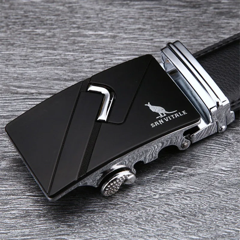 Quality Cowskin Genuine Luxury Leather Men's Belts (Metal Automatic Buckle)