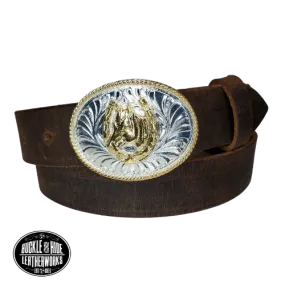 "Lil' Horseshoe" Leather KIDS/CHILDRENS Belt Combo