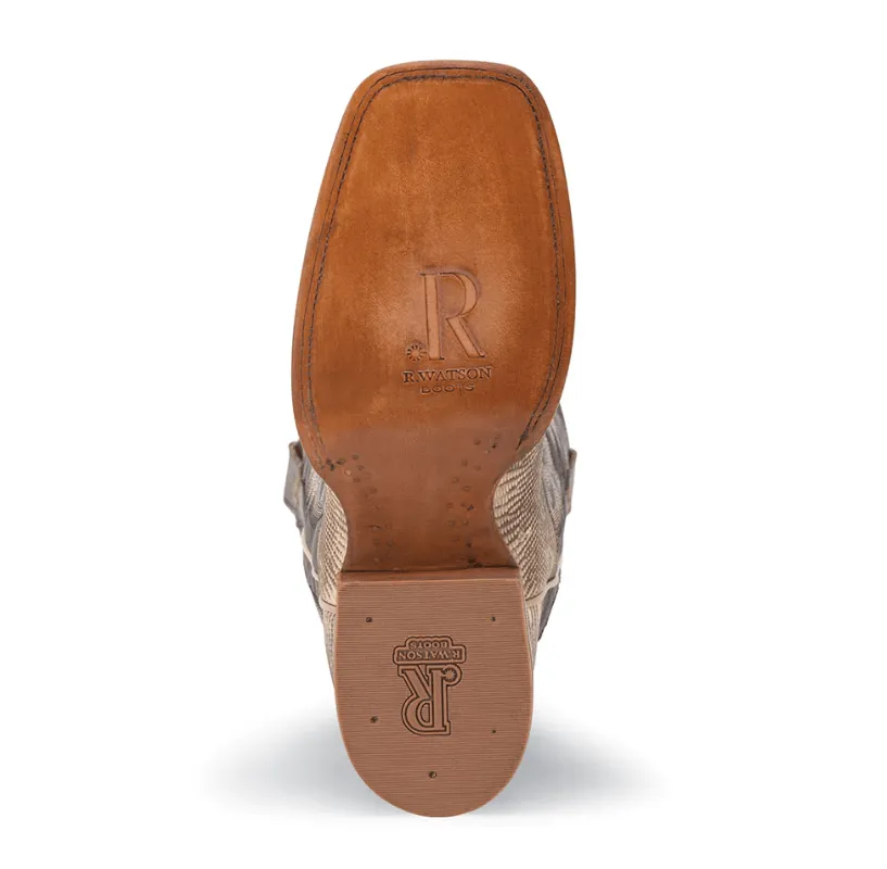 R. Watson Men's Natural Ring Tail Lizard Exotic Cowboy Boots RW7900-2