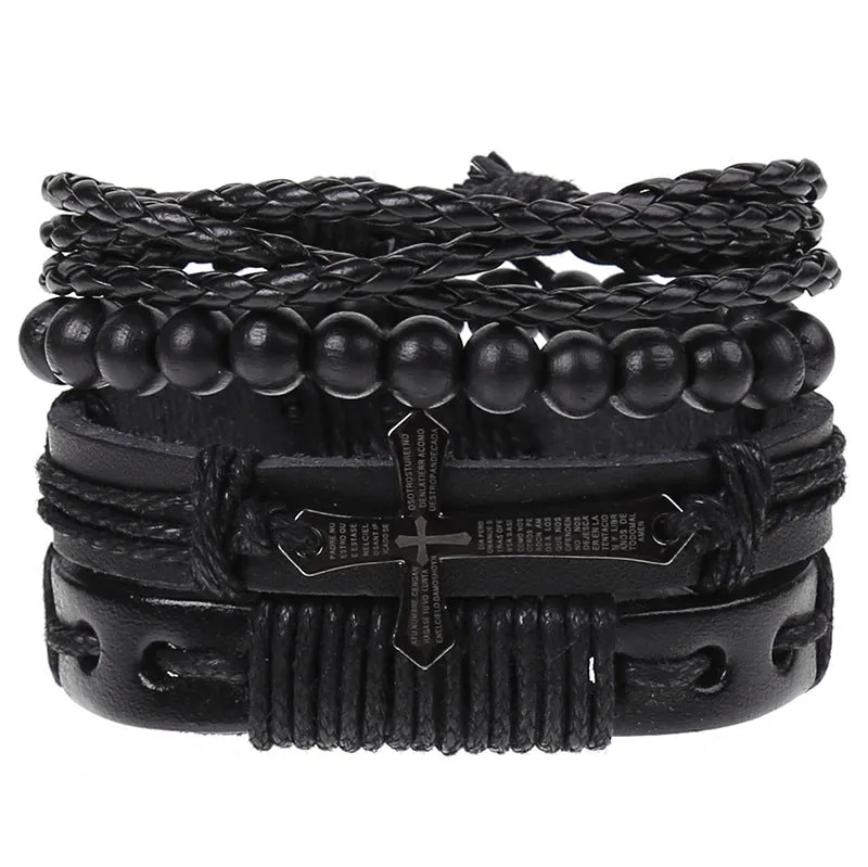 Retro Woven Beaded Bracelet Set
