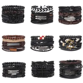 Retro Woven Beaded Bracelet Set