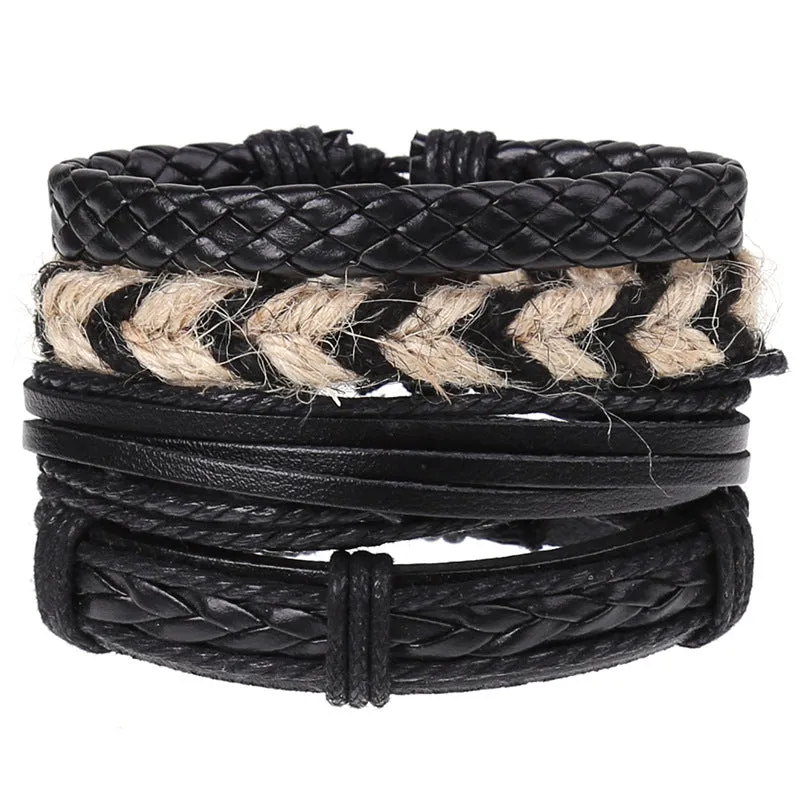 Retro Woven Beaded Bracelet Set