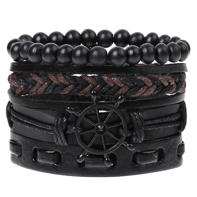 Retro Woven Beaded Bracelet Set
