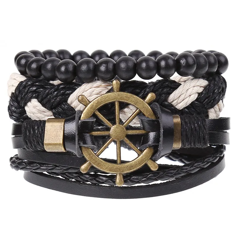 Retro Woven Beaded Bracelet Set