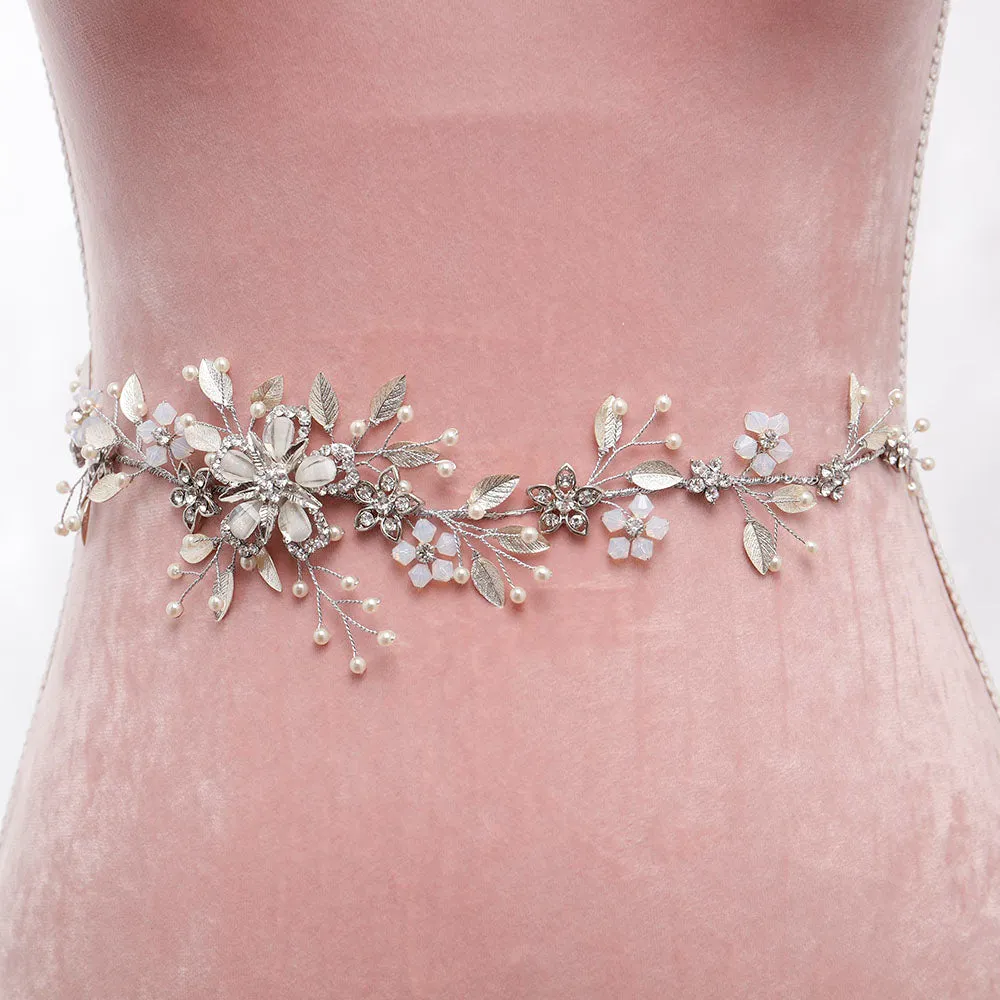 Reverie Bridal Belt with Ribbon Ties
