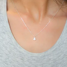 Rockport Sterling Silver Tear Zircon CZ Necklace