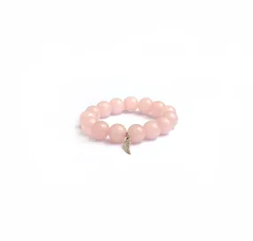 Rose Quartz with Charm Bracelet