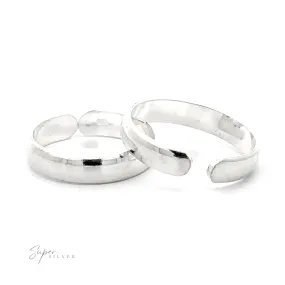 Rounded Plain Band Adjustable Toe Ring