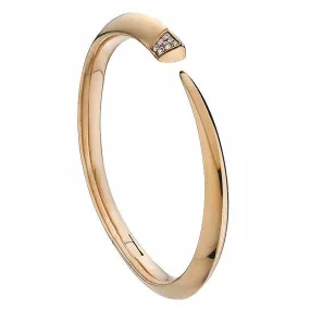 Sabre Bangle - Rose Gold Vermeil & Diamond Pavé