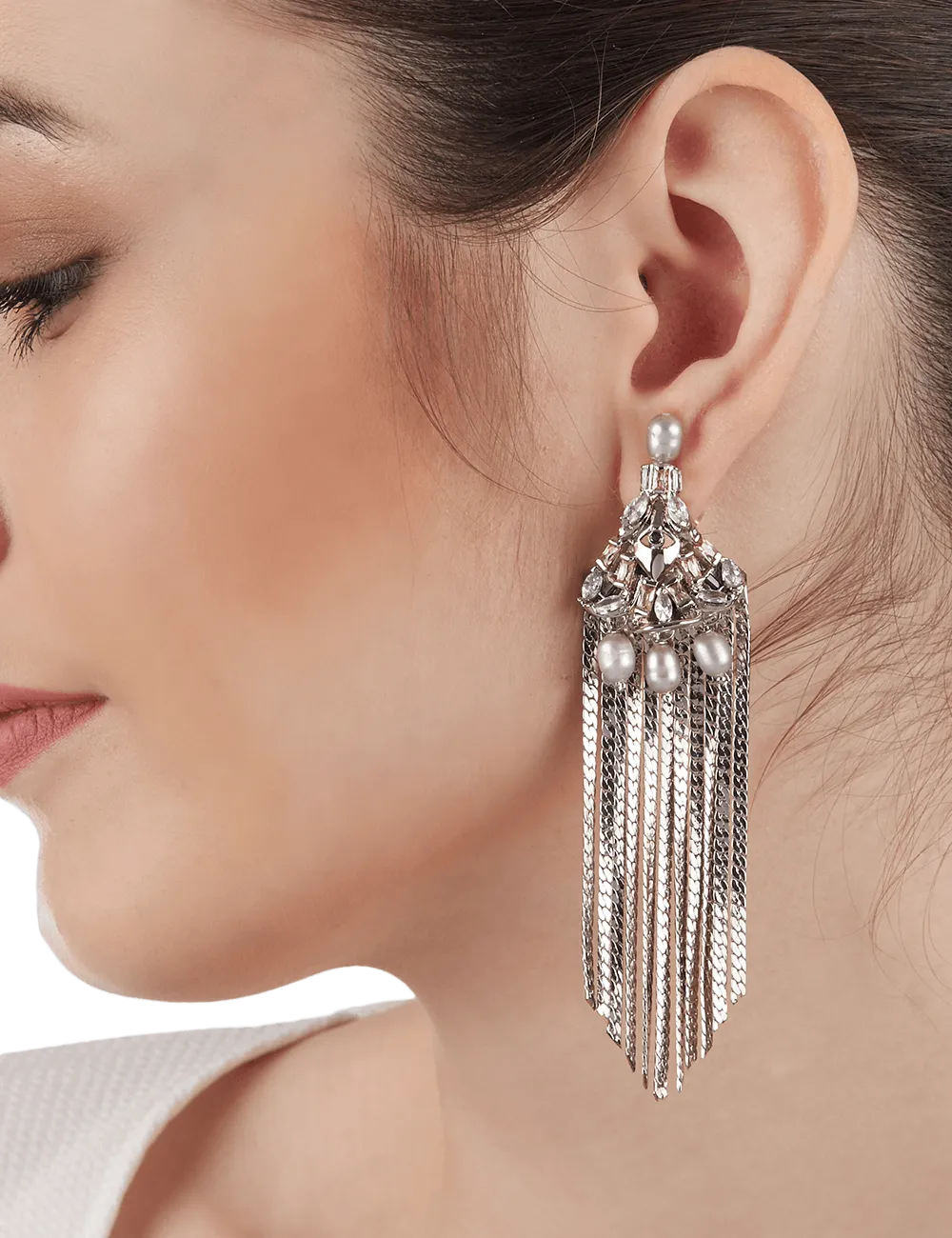 Sara Tendulkar Wearing Noir Tassel Earrings
