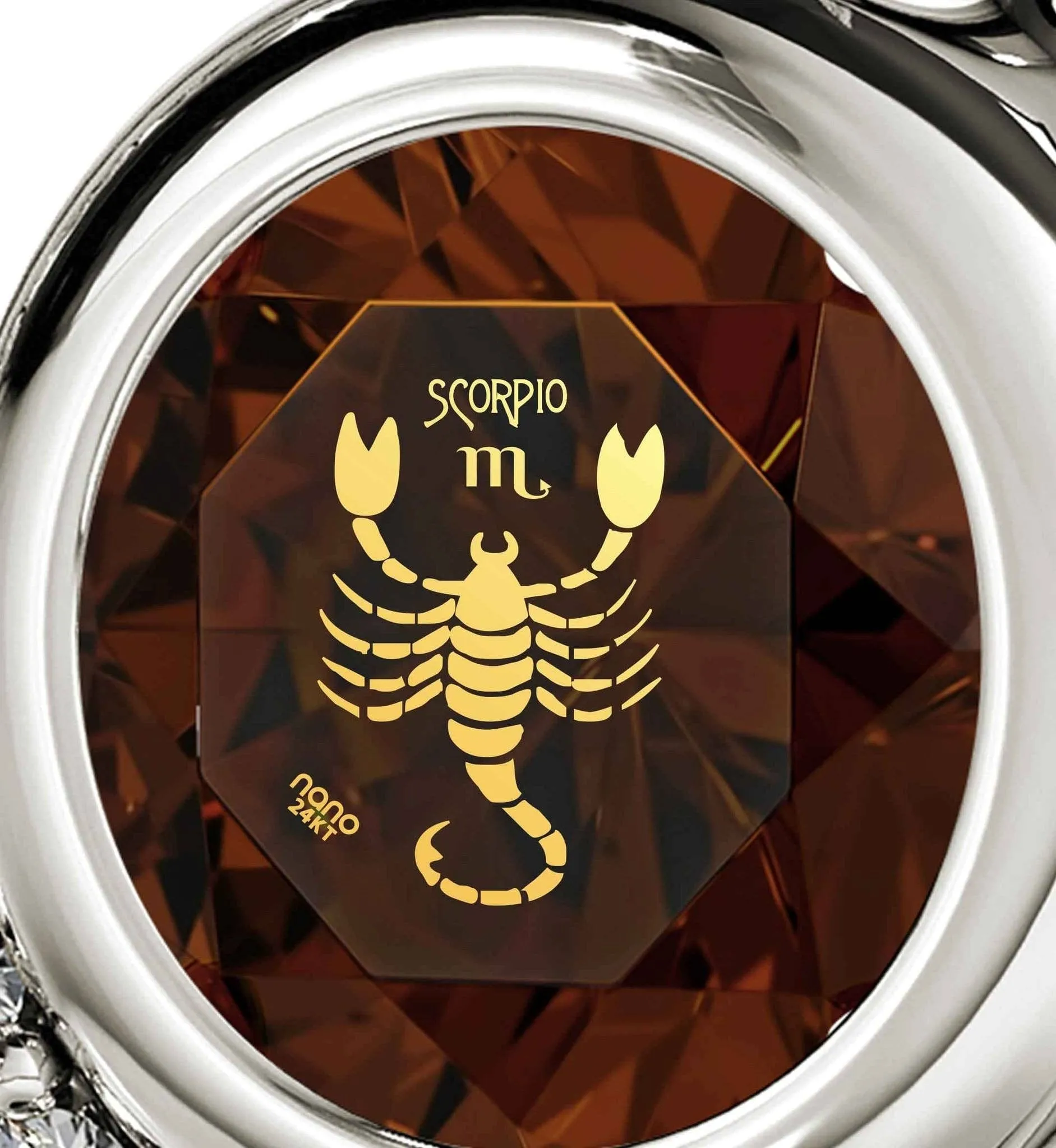 Scorpio Sign, 925 Sterling Silver Necklace, Swarovski