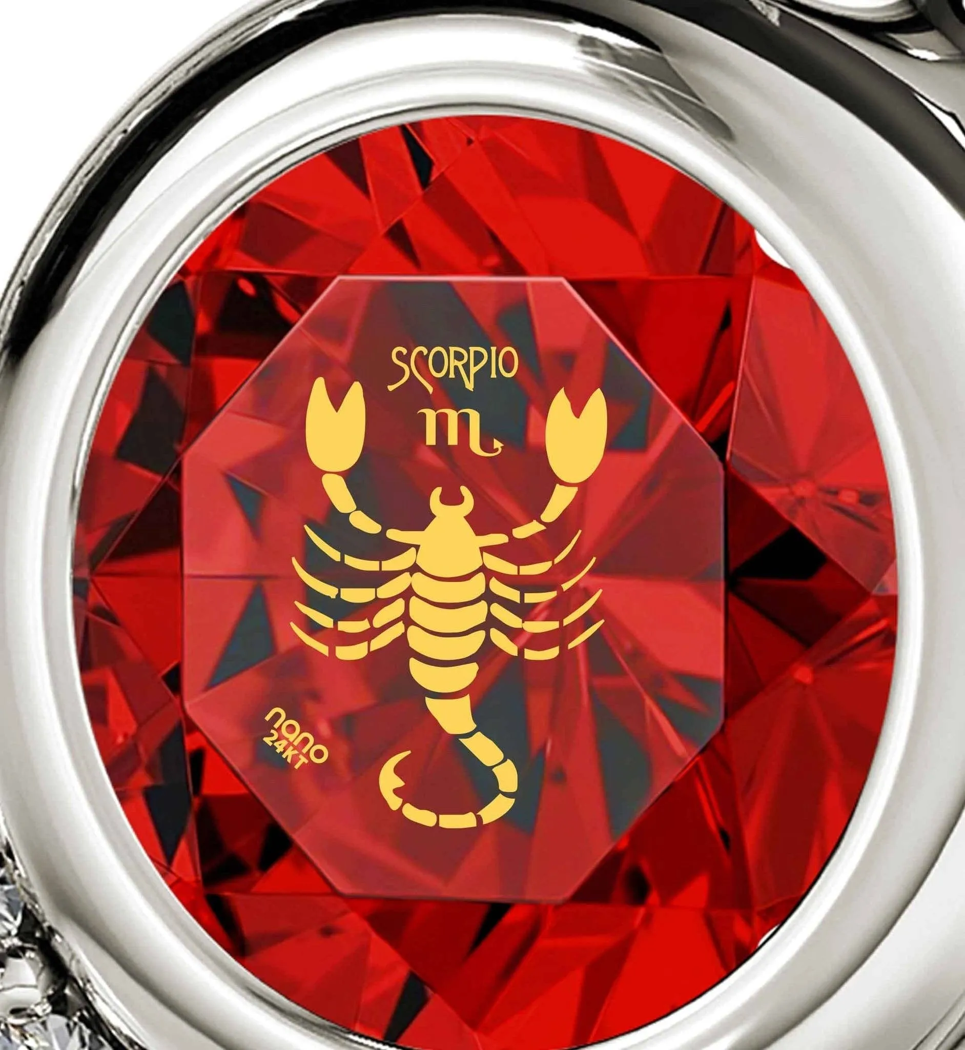 Scorpio Sign, 925 Sterling Silver Necklace, Swarovski