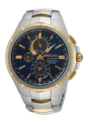 SEIKO COUTURA SOLAR PERPETUAL CHRONOGRAPH BI-TONE BRACELET SSC798P