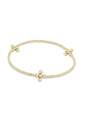 Signature Cross Gold Bead Bracelet