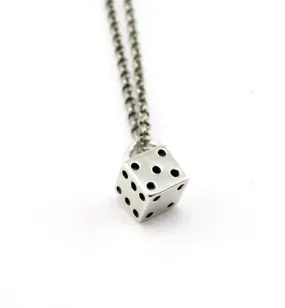 Silver Dice Necklace