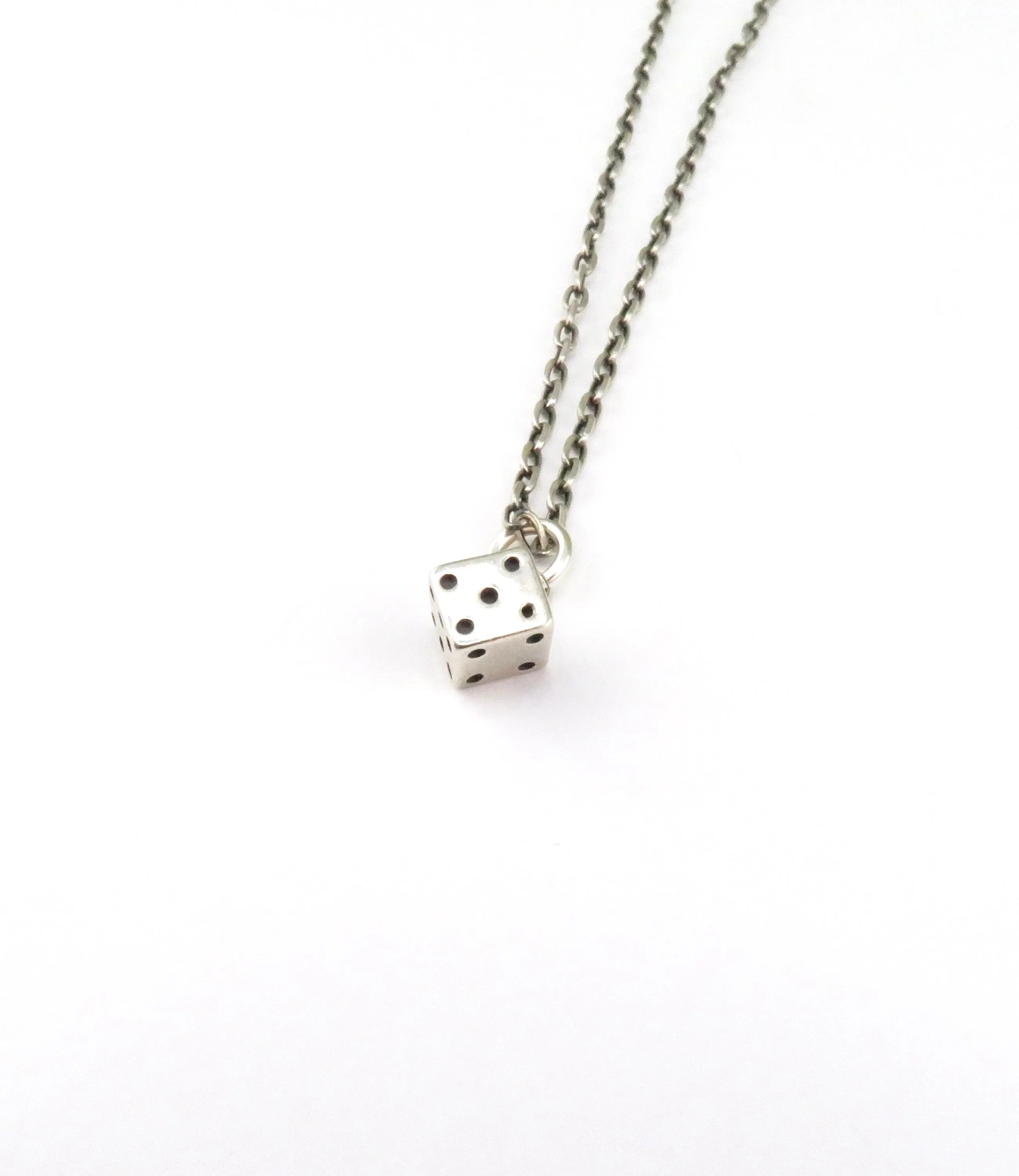 Silver Dice Necklace