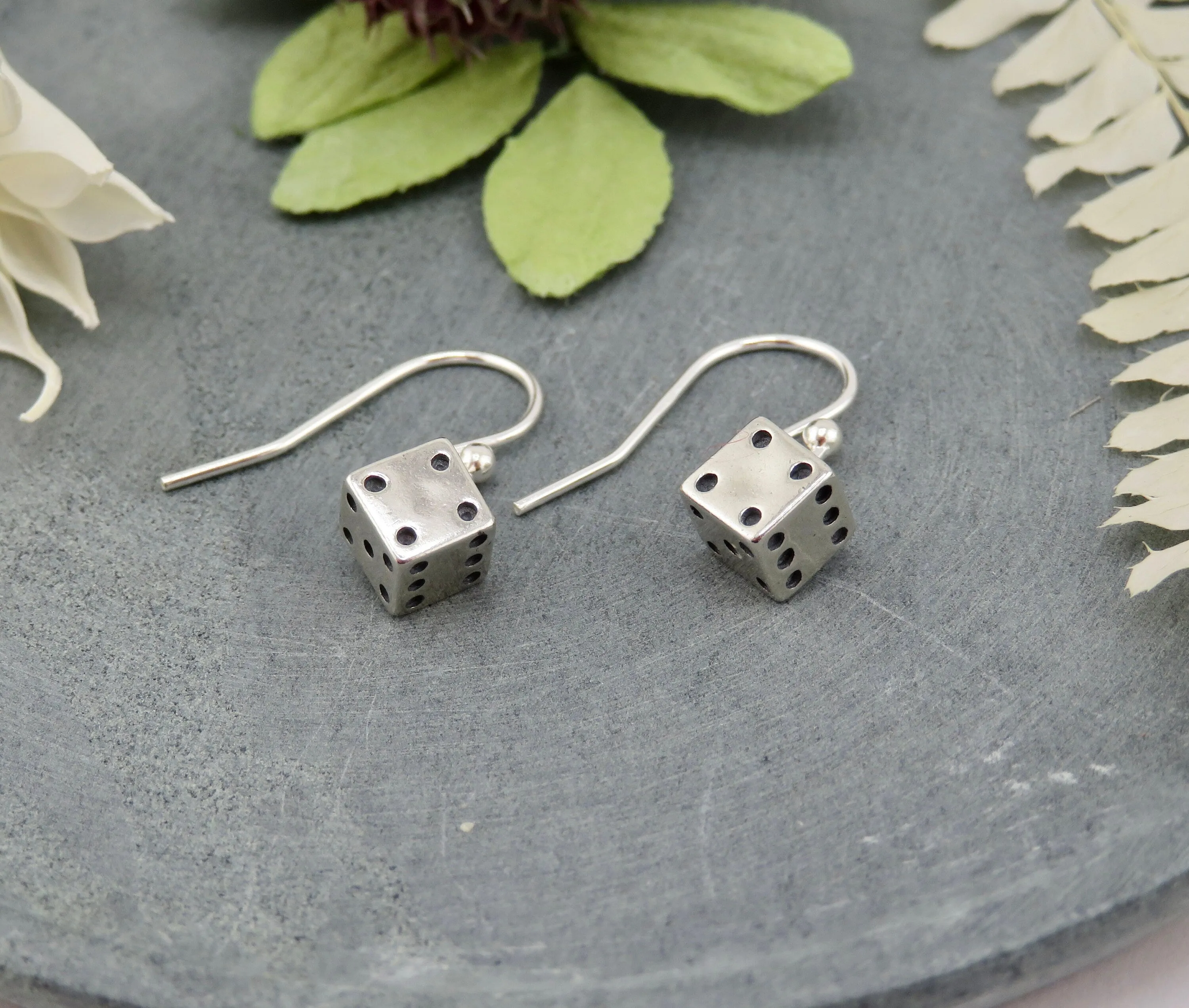 Silver Dice Necklace