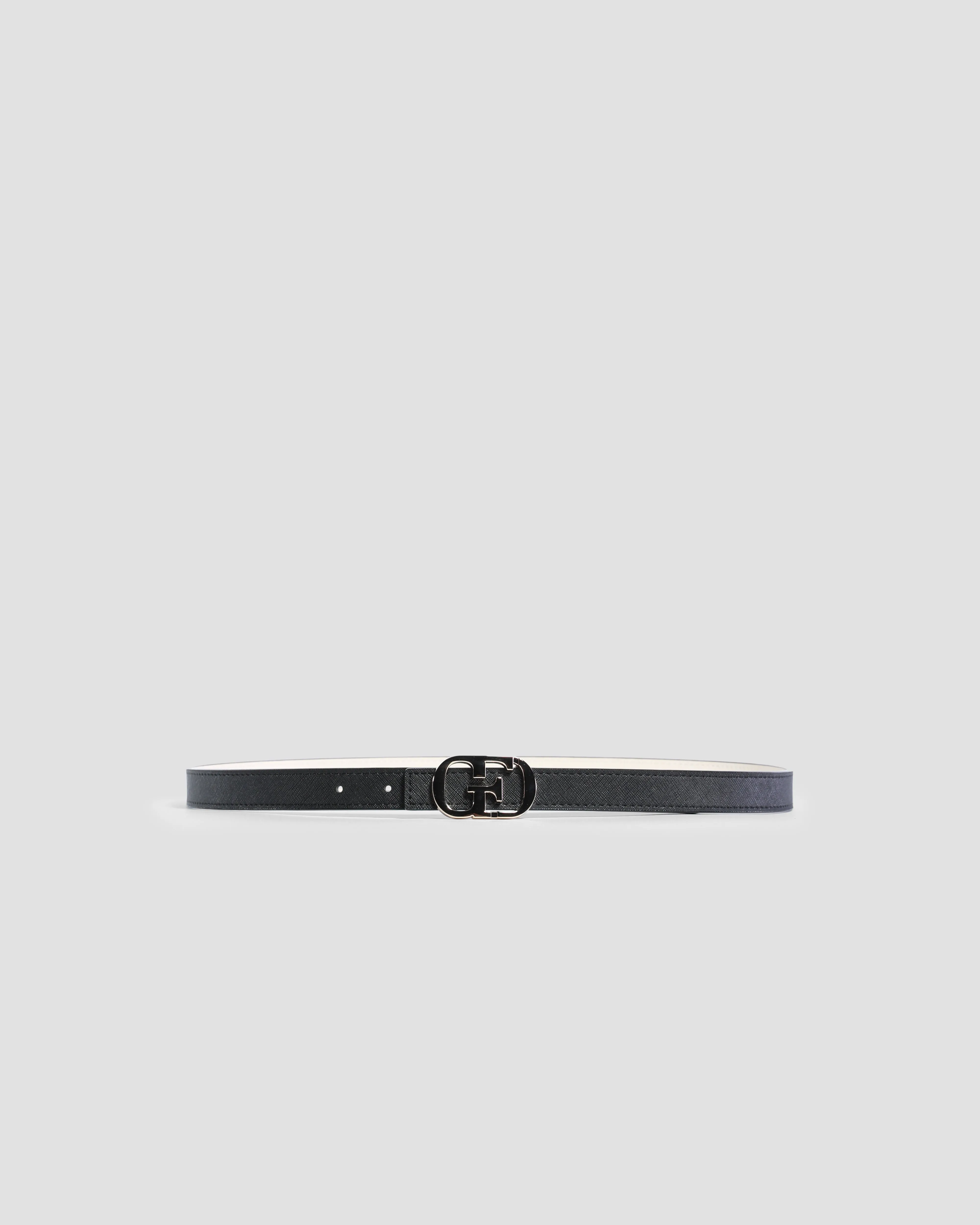 Silver-Tone Buckle Reversible Belt