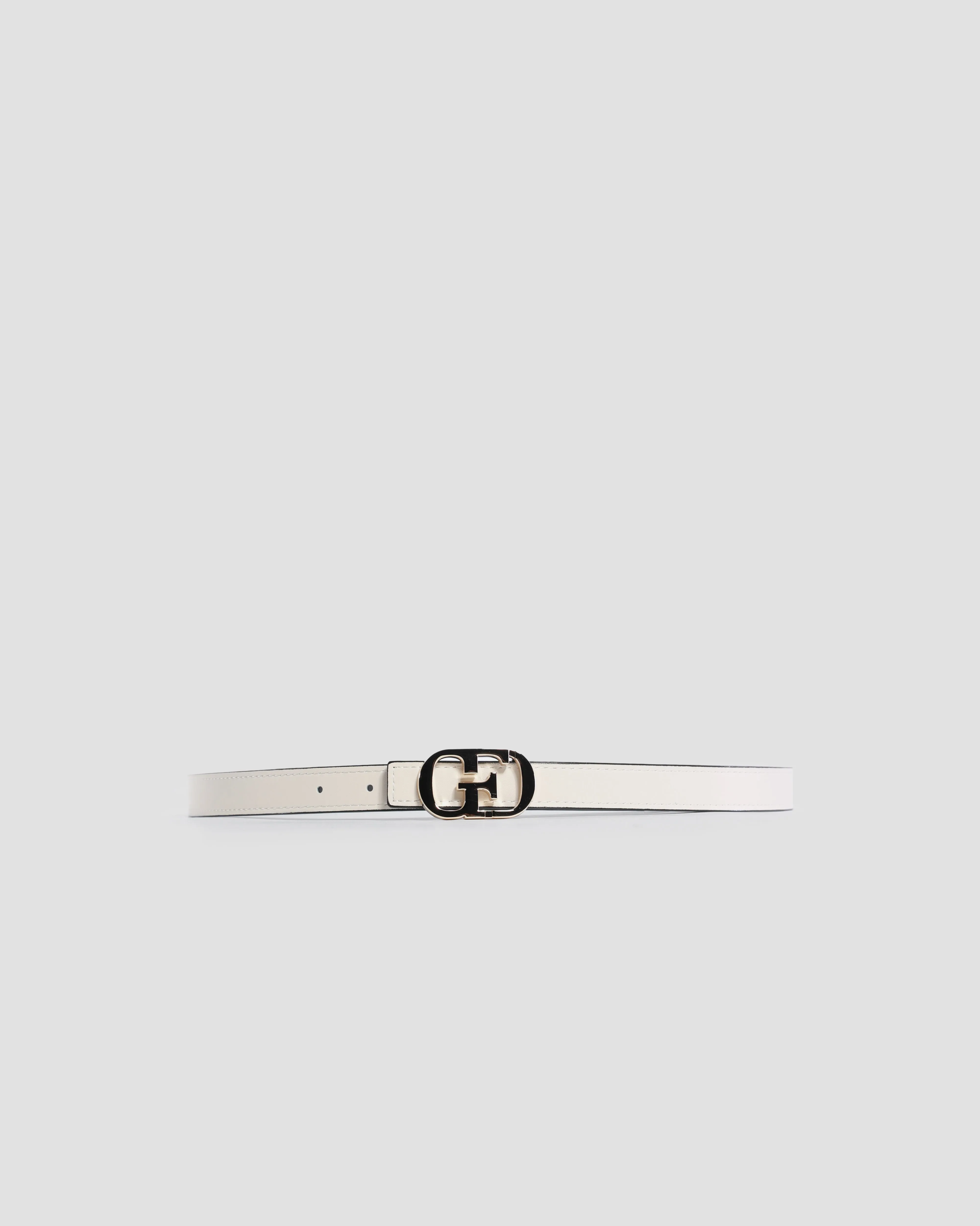 Silver-Tone Buckle Reversible Belt