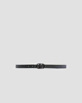 Silver-Tone Buckle Reversible Belt