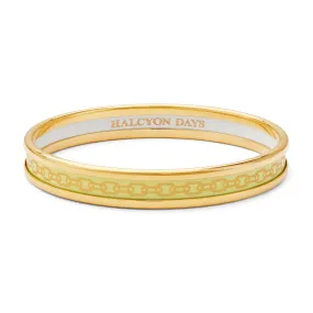 Skinny Chain Buttercup & Gold Enamel Bangle