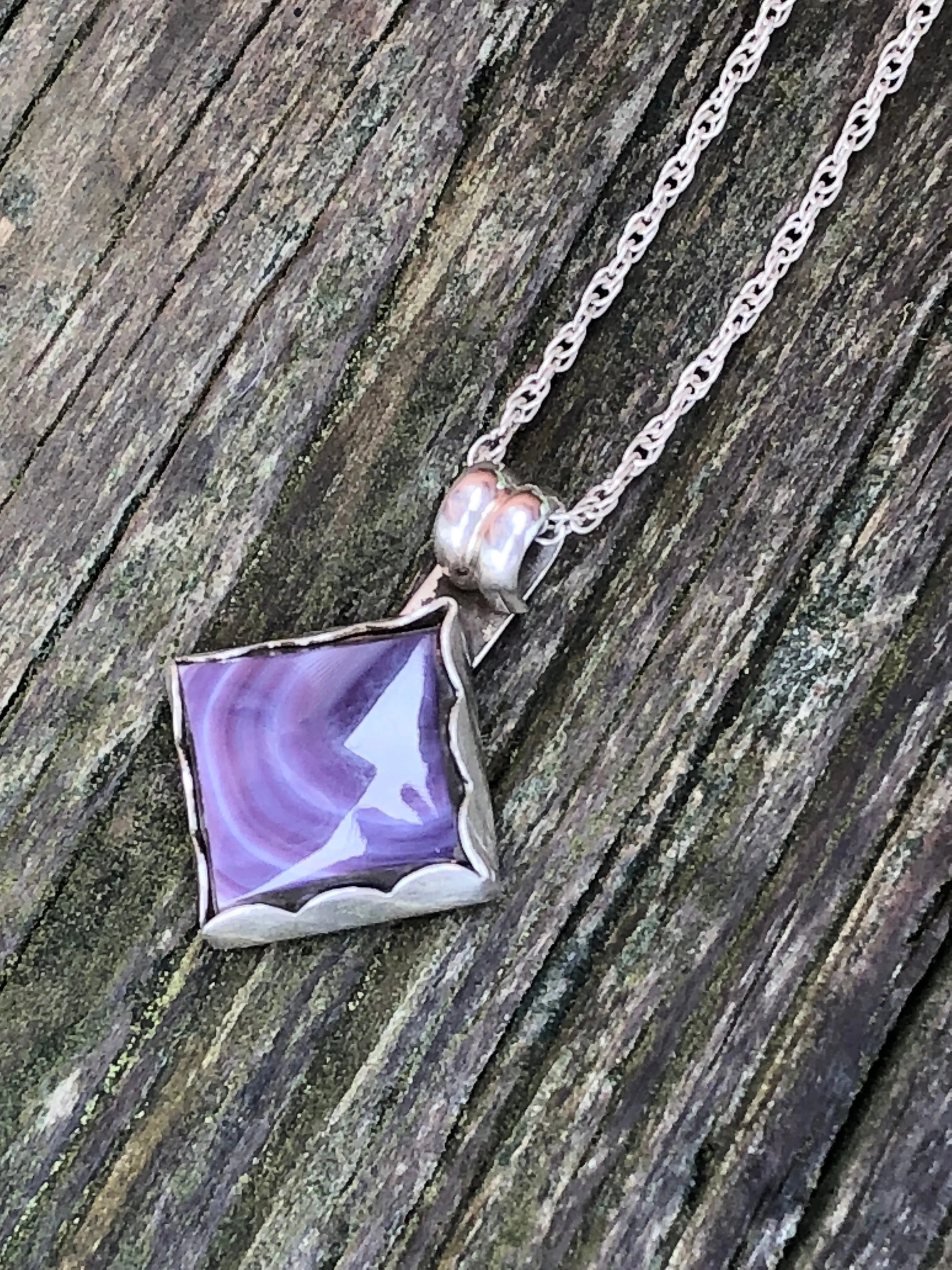 Square diamond necklace