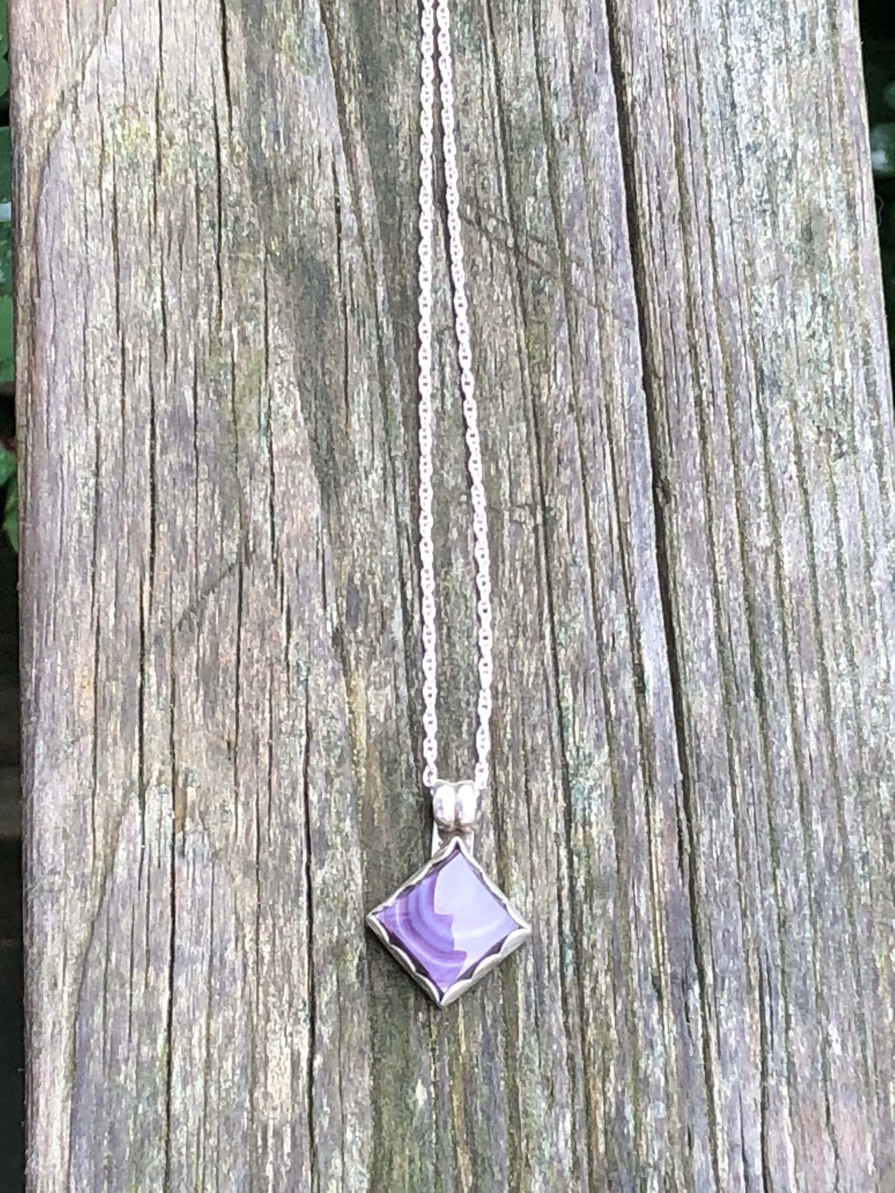 Square diamond necklace
