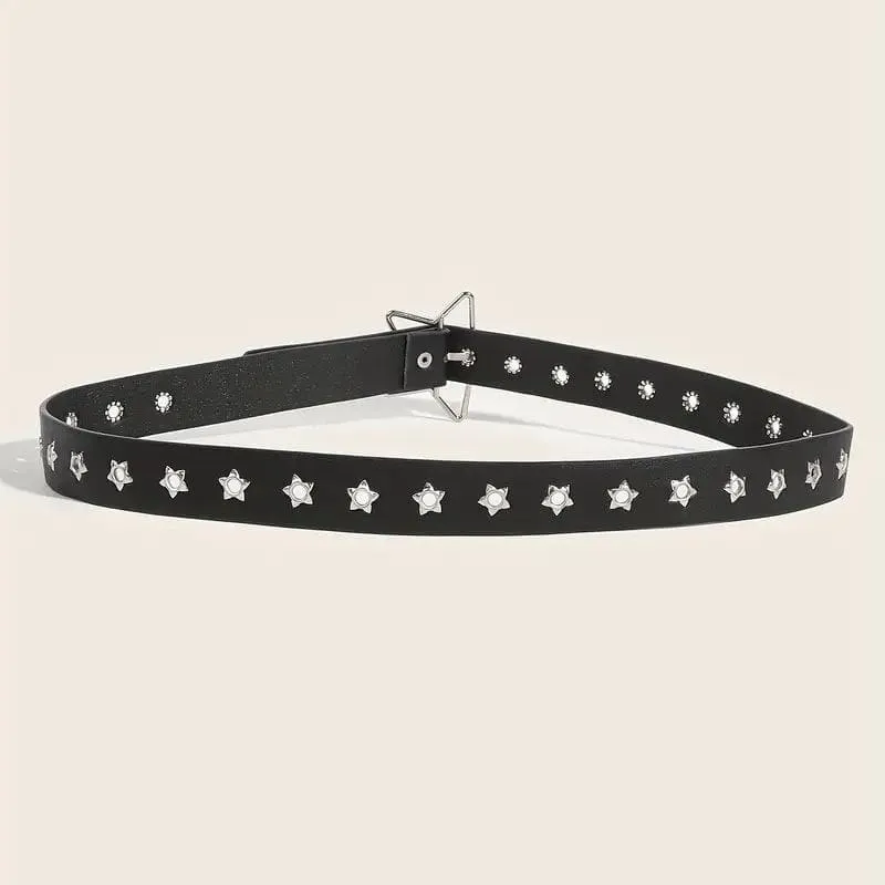 Star hollow out adjustable belt