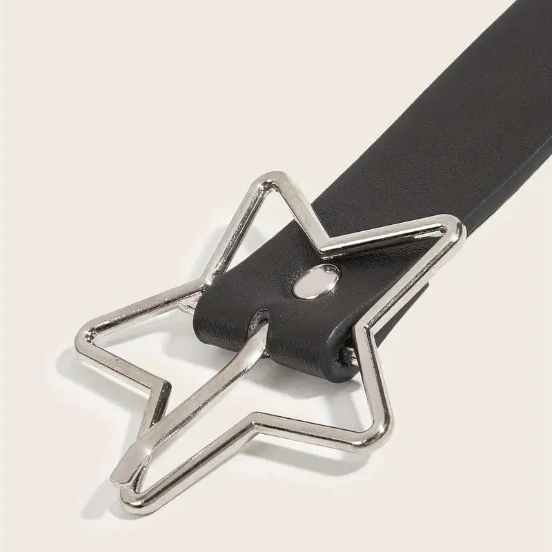 Star hollow out adjustable belt