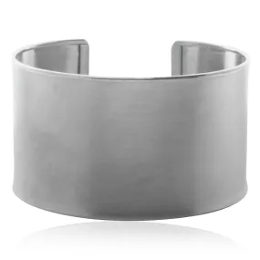 Sterling Silver Wide Brushed Cuff
