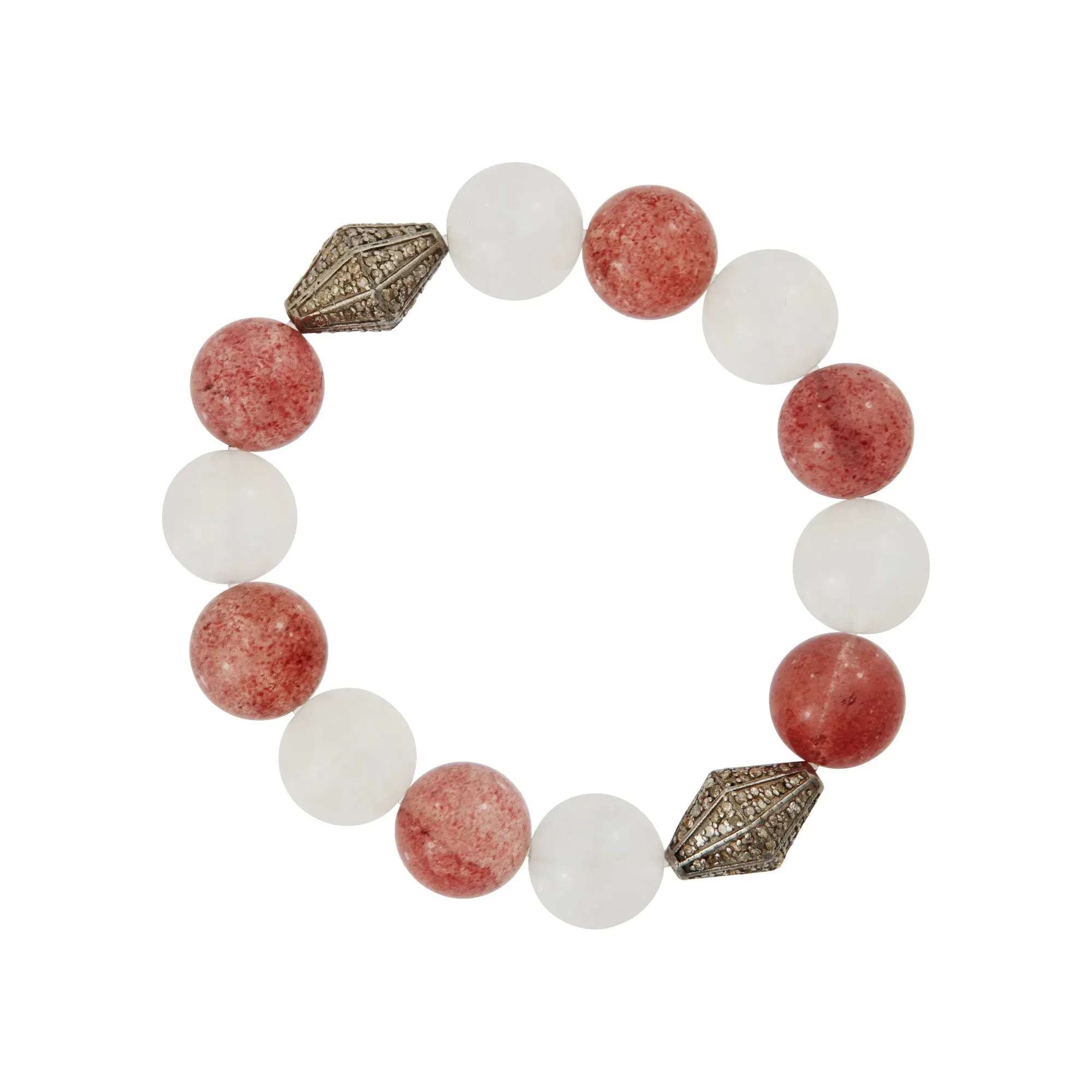 Strawberry Rainbow Beaded Bracelet