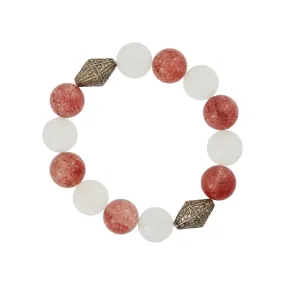 Strawberry Rainbow Beaded Bracelet