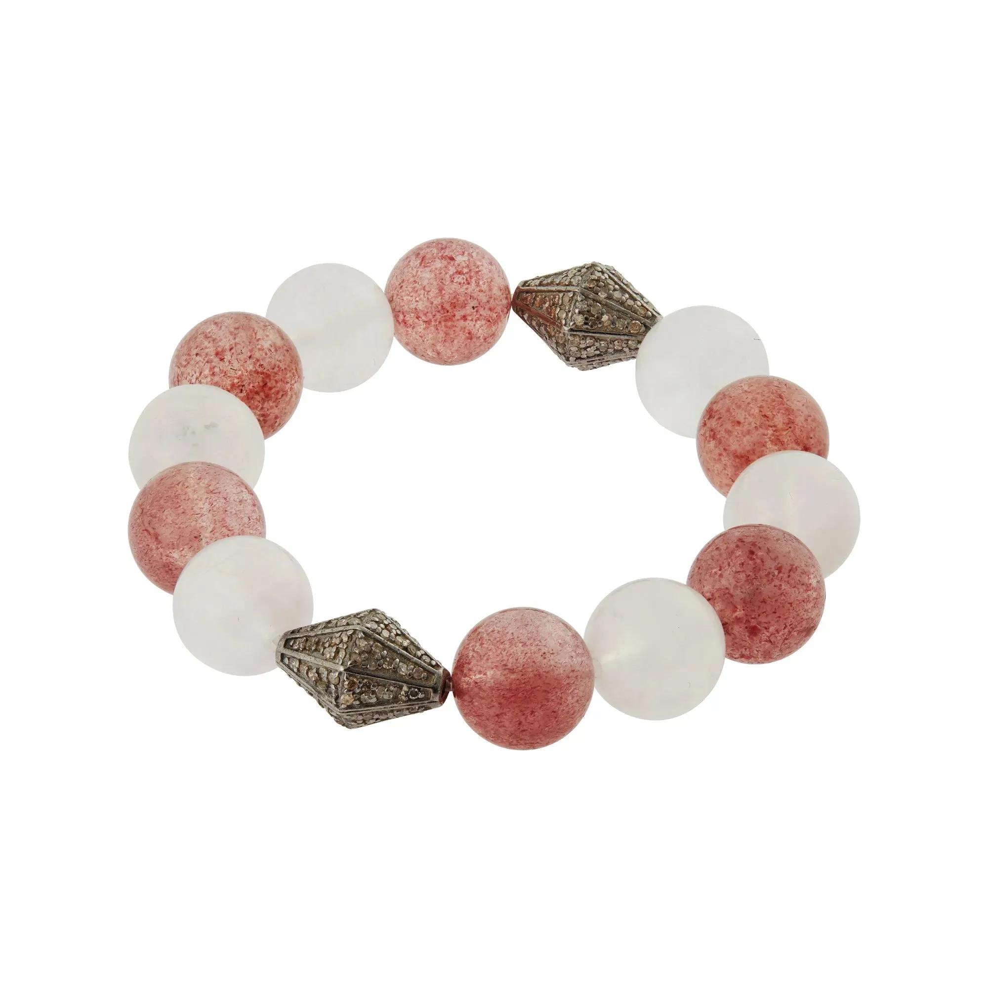 Strawberry Rainbow Beaded Bracelet
