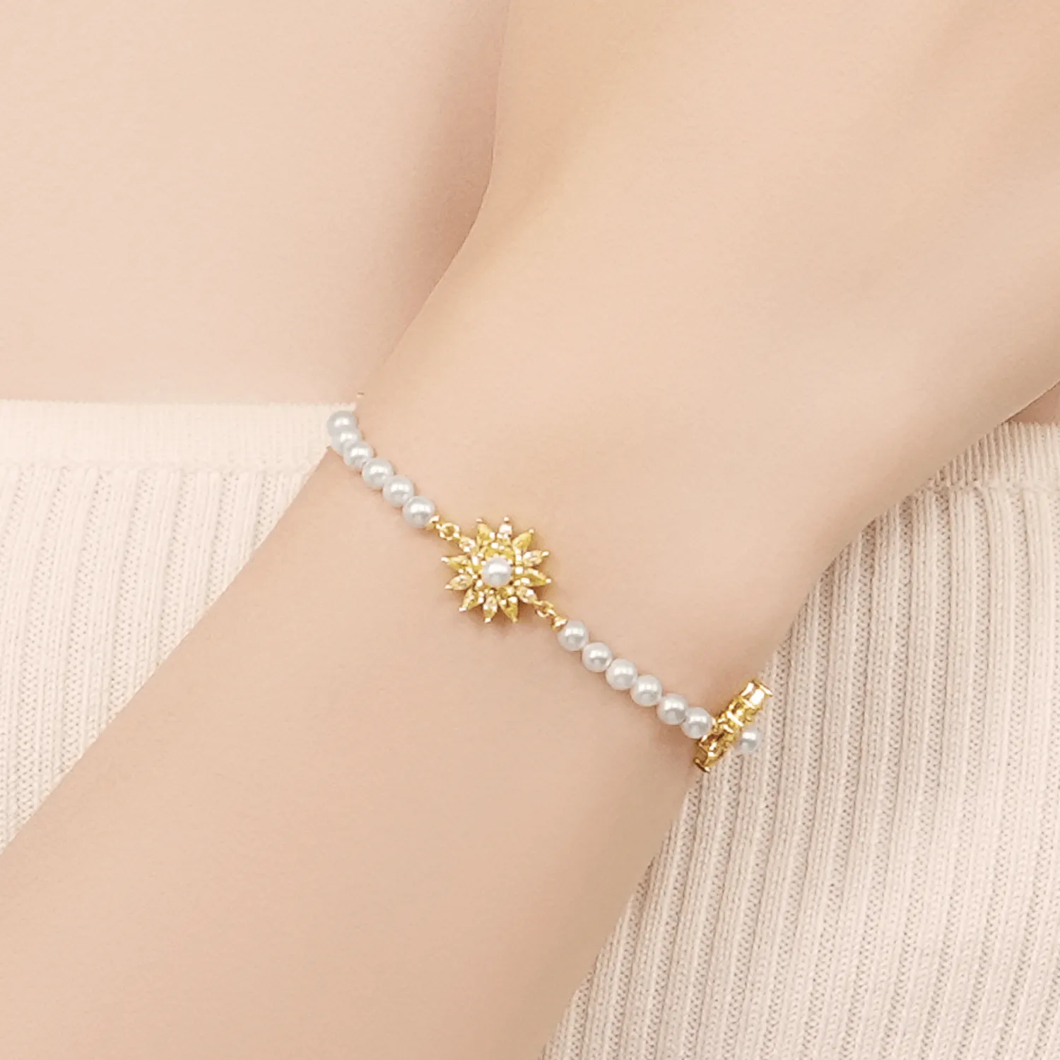 Sunflower Beaded Bracelet