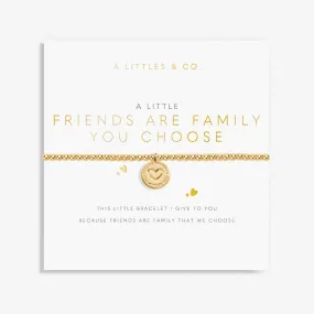 The Friends Are Family You Choose Bracelet in Gold