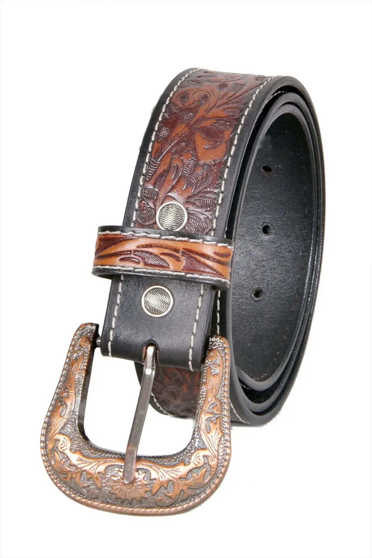 TLP MAHARAJA Leather Belt for Men Colour - Brown (SKU BELT-10029)