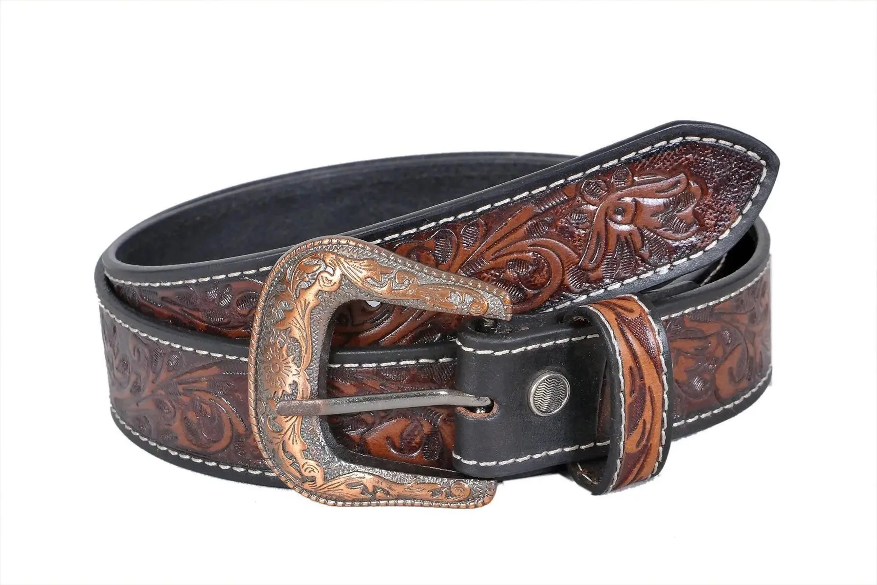 TLP MAHARAJA Leather Belt for Men Colour - Brown (SKU BELT-10029)