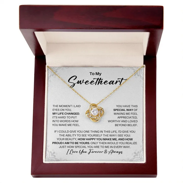 To My Sweetheart Necklace - My Missing Piece - Valentine's Day Anniversary Gift - Girlfriend Wife Soulmate Birthday Christmas Gift