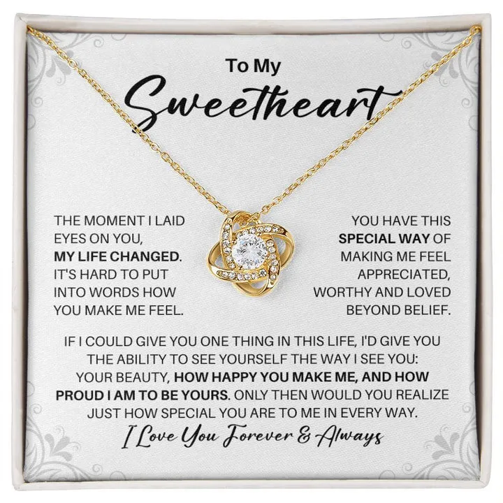 To My Sweetheart Necklace - My Missing Piece - Valentine's Day Anniversary Gift - Girlfriend Wife Soulmate Birthday Christmas Gift