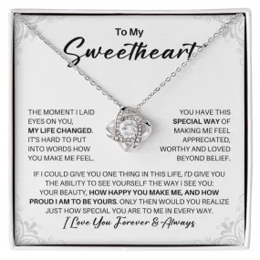 To My Sweetheart Necklace - My Missing Piece - Valentine's Day Anniversary Gift - Girlfriend Wife Soulmate Birthday Christmas Gift