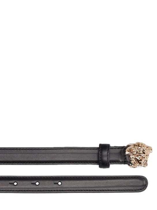 Versace   2cm Medusa leather belt 