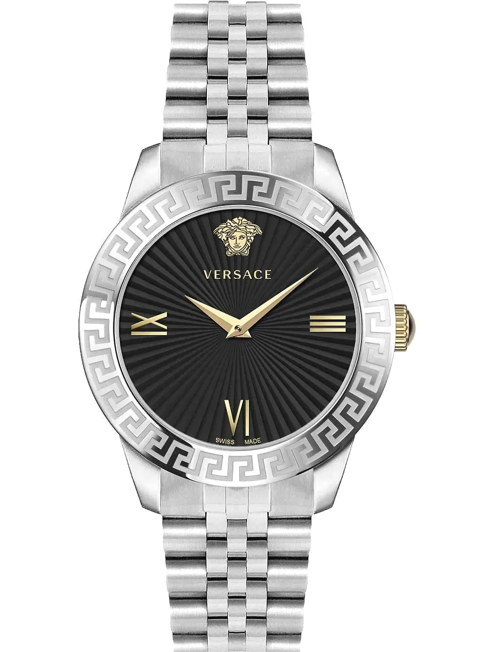 Versace Ladies Watch Greca Signature 38mm Black Silver VEVC00419