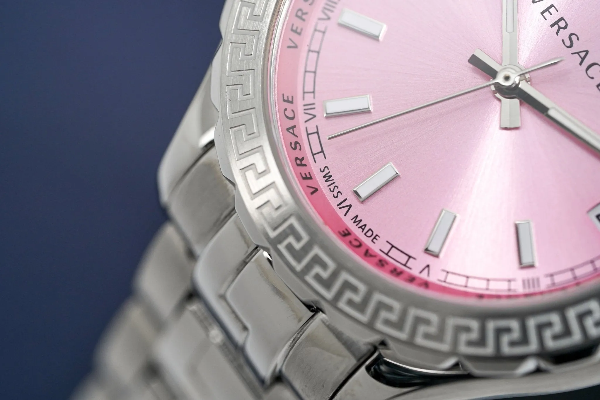 Versace Ladies Watch Hellenyium Pink Bracelet V12010015
