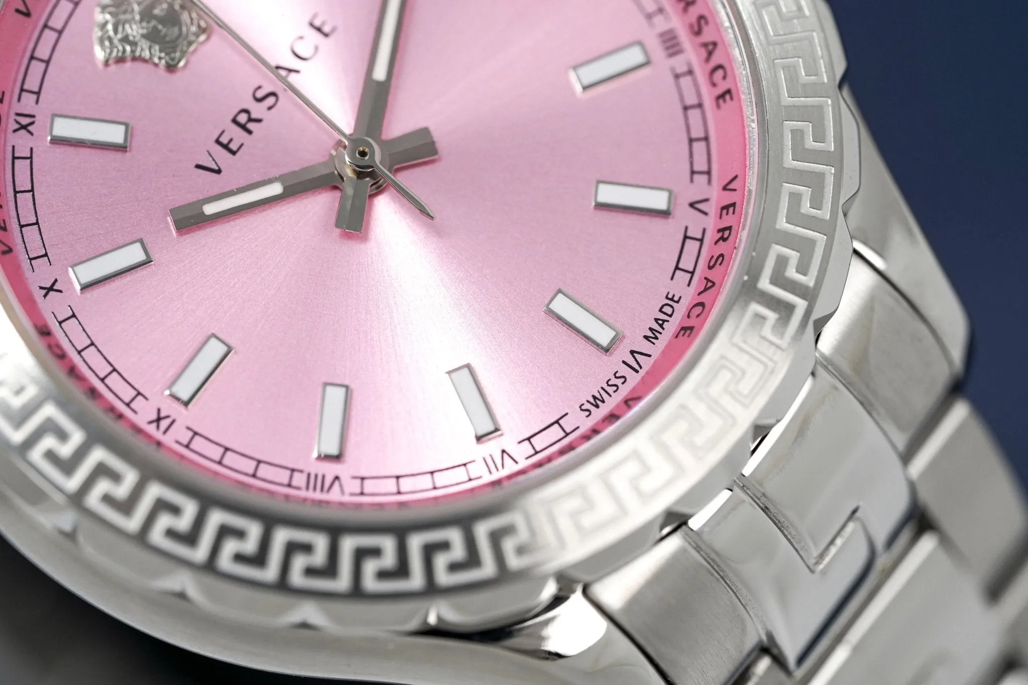 Versace Ladies Watch Hellenyium Pink Bracelet V12010015