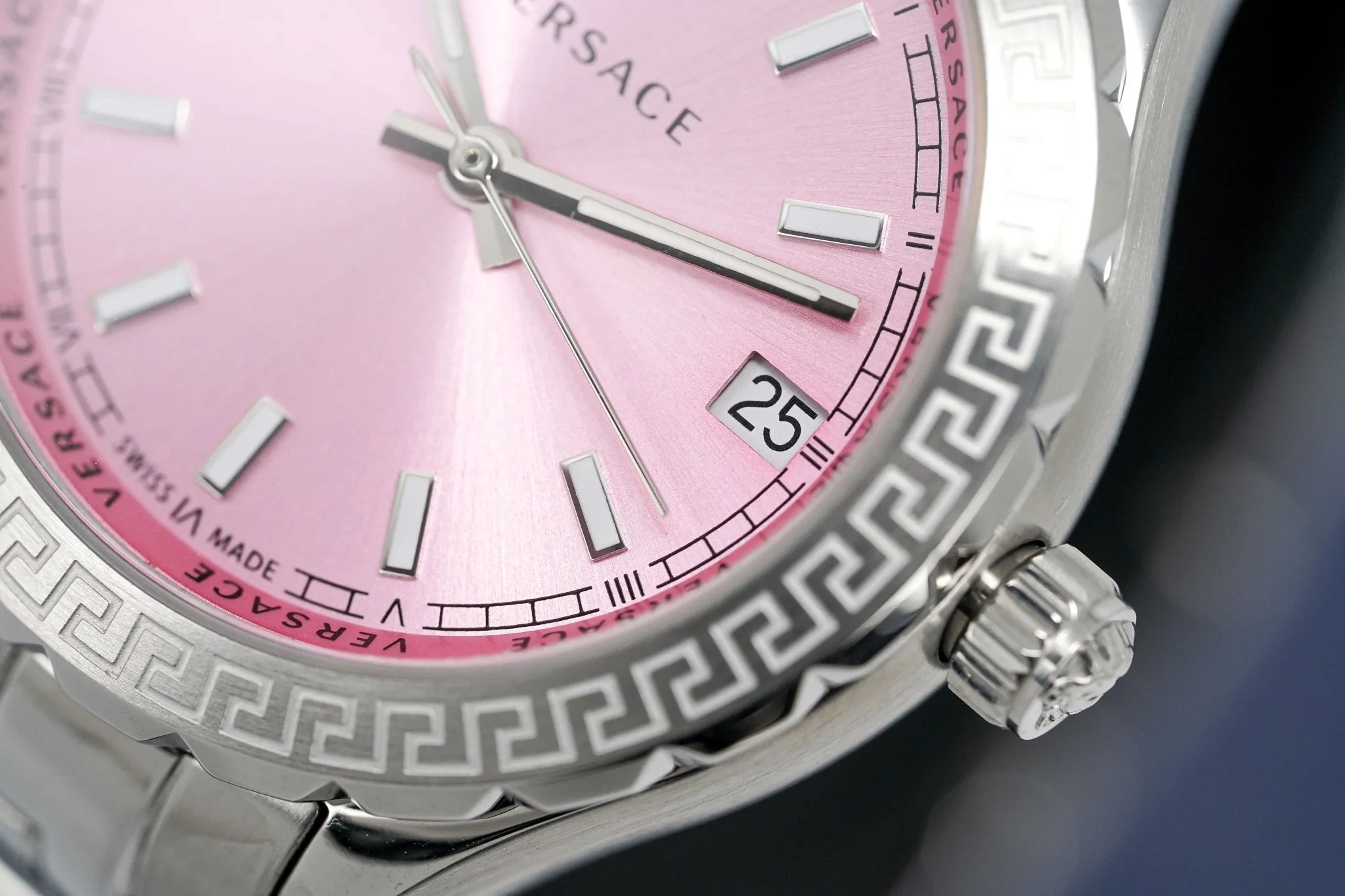 Versace Ladies Watch Hellenyium Pink Bracelet V12010015