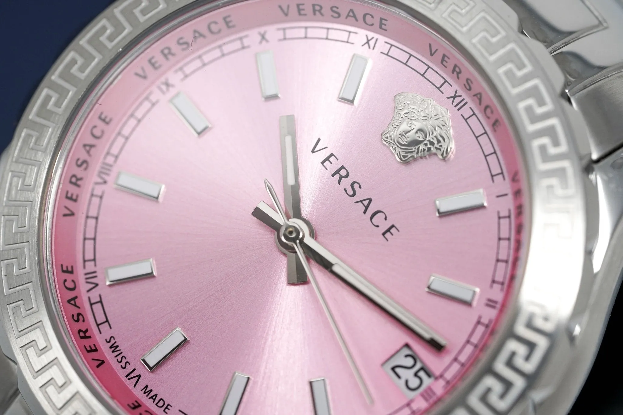 Versace Ladies Watch Hellenyium Pink Bracelet V12010015