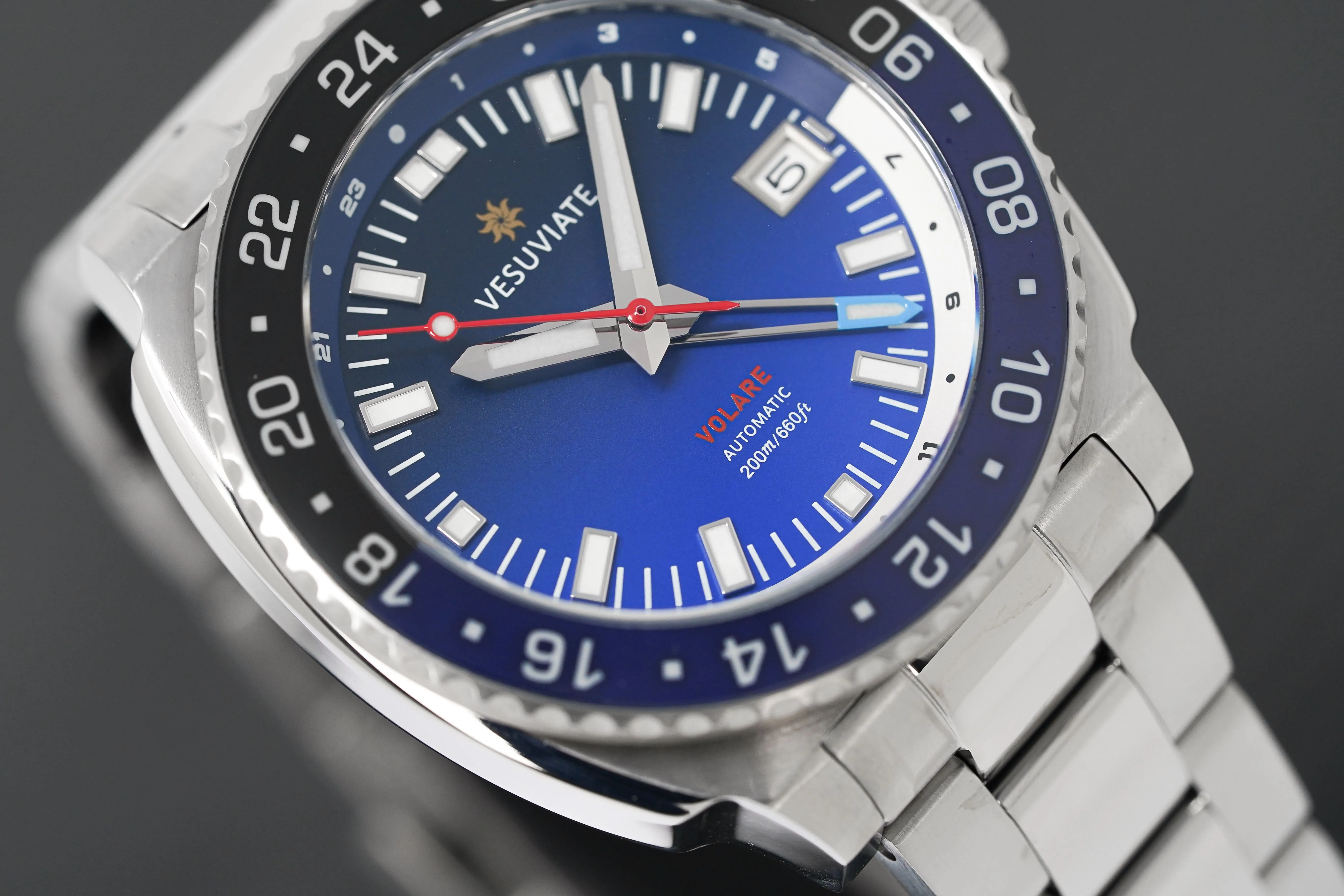 Vesuviate Men's Watch GMT Volare Blue