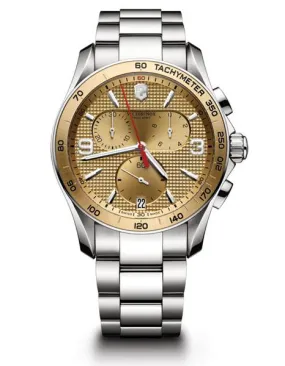 Victorinox Swiss Army Mens Chrono Classic - Bracelet - Gold-Tone Dial - Date